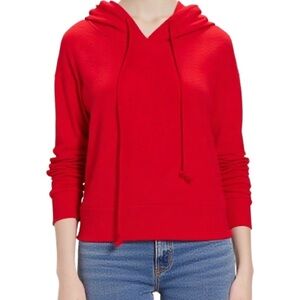 Aritzia Community Cropped Hoodie in Bright Red Size XXS